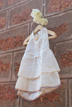 Load image into Gallery viewer, White Tiered Halter Neck Top In Handwoven Kora Cotton

