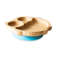 Load image into Gallery viewer, Blue Bamboo Owl Suction Plate
